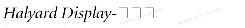 Halyard Display字体转换
